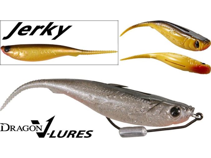 Jerkbait DRAGON Jerky zlatá perla (* Jerkbait DRAGON Jerky zlatá perla 8,0" (20,0cm) 5ks)