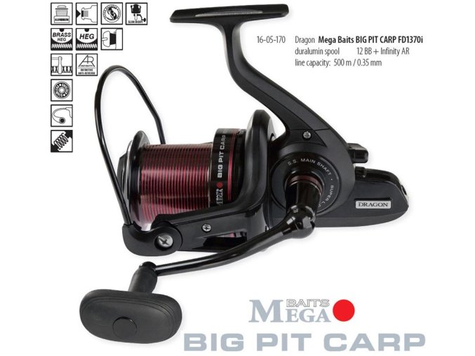 Naviják DRAGON Mega Baits Big Pit FD1370i