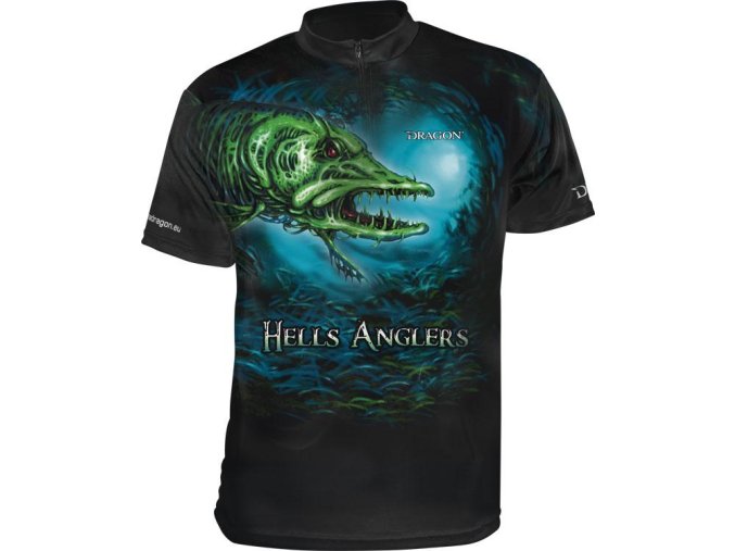 Tričko DRAGON Hells Anglers ClimaDRY - štika