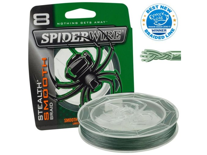 Šňůra Spider Wire Stealth Smoth 8 Green 0,08mm 7,3kg