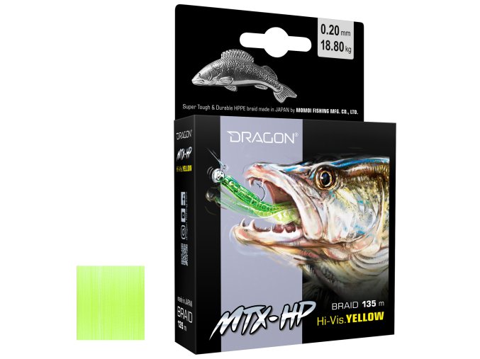 Šňůra DRAGON MTX-HP Hi-Vis Yellow 135m