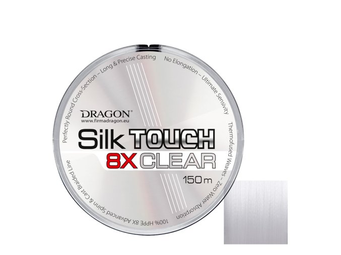 Šňůra DRAGON Silk Touch 8X Clear 150m