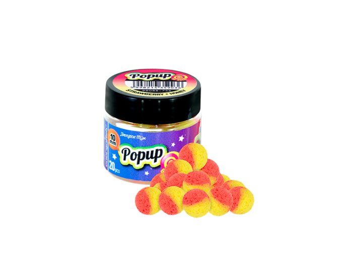 Boilie BENZAR MIX Pop Up Bicolor 10mm pomeranč-čokoláda
