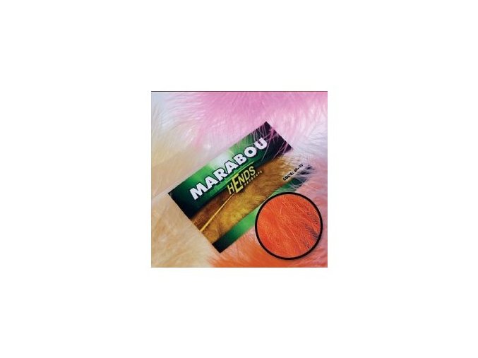 Peří HENDS Marabou M15 červeno-oranžové