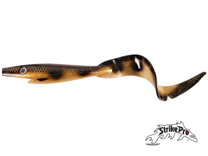 Gumová nástraha STRIKE PRO Giant Pig Tail 40cm 130g no.115