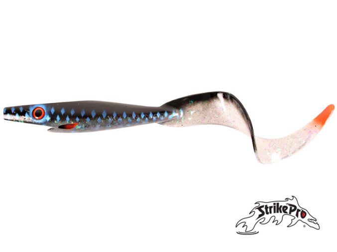 Gumová nástraha STRIKE PRO Giant Pig Tail 40cm 130g no.145