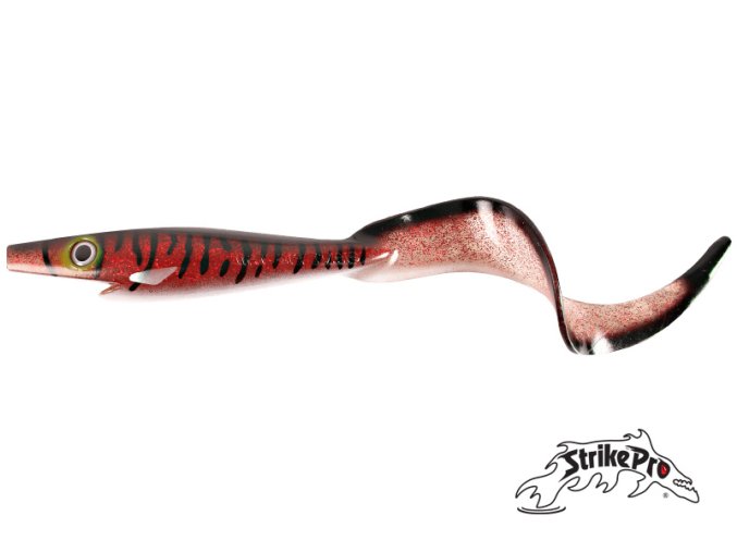 Gumová nástraha STRIKE PRO Giant Pig Tail 40cm 130g no.147