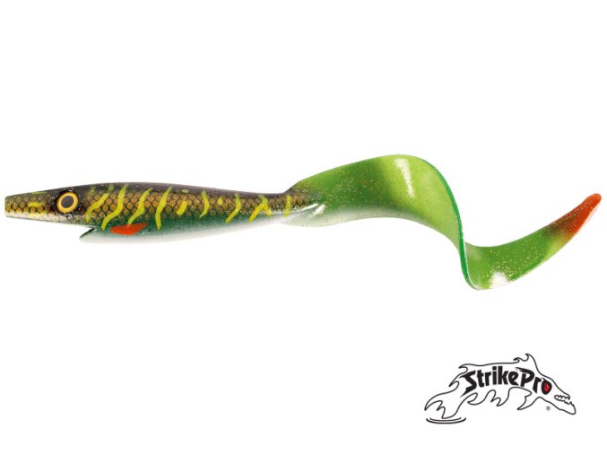 Gumová nástraha STRIKE PRO Giant Pig Tail 40cm 130g no.MN3
