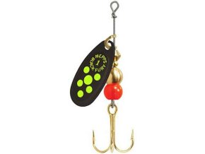 Rotační třpytka MEPPS Black Fury černá/fluo