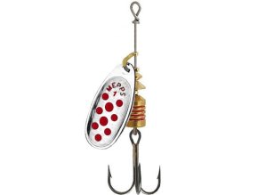 Rotační třpytka MEPPS Comet Decoree stříbrná/červená (* Rotační třpytka MEPPS Comet Decoree stříbrná/červená velikost 5 (13,0g))