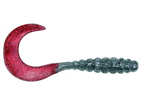 Twister ICE FISH stříbrná-červený glitter (* Twister ICE FISH stříbrná-červený glitter 15cm)