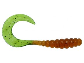 Twister ICE FISH hnědá-chartreuse (* Twister ICE FISH hnědá-chartreuse 15cm)