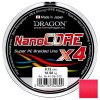 Šňůra DRAGON Nano Core X4 red 0,10mm 8,00kg