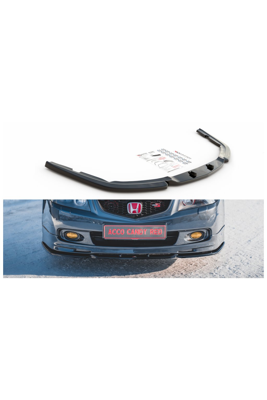 Maxton Design spoiler pod přední nárazník ver.3 pro Honda Accord Mk7 Type-S, carbon-Look