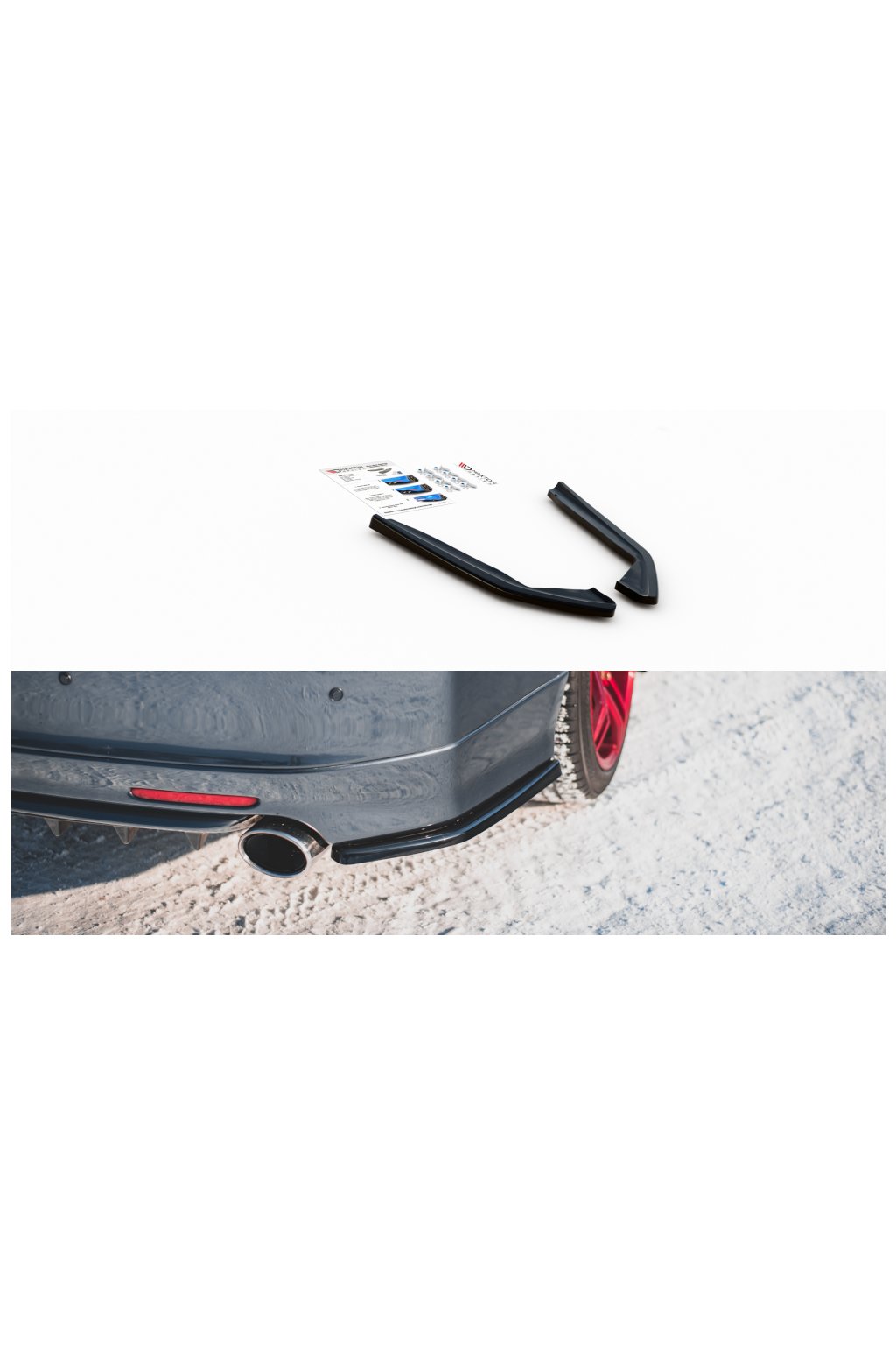 Maxton Design boční difuzory pod zadní nárazník ver.2 pro Honda Accord Mk7 Type-S, carbon-Look