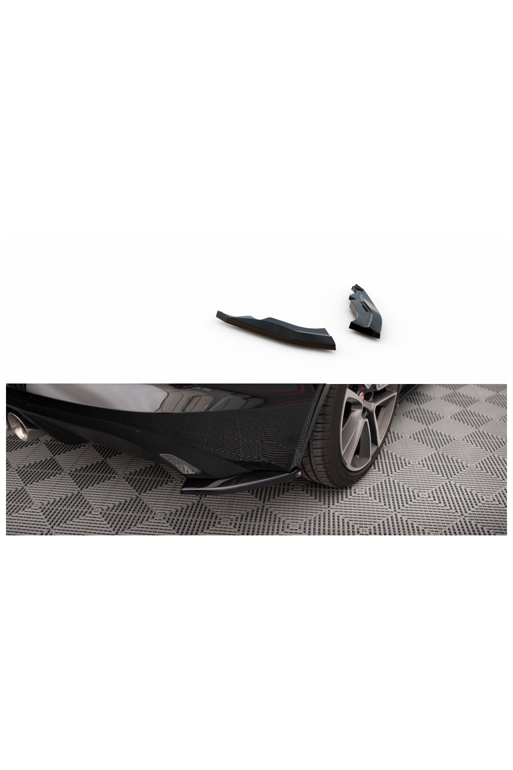 Maxton Design boční difuzory pod zadní nárazník pro Jaguar F-type Mk1 Facelift, černý lesklý plast ABS