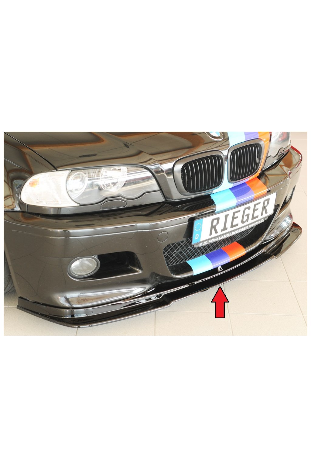 Rieger Spoilerlippe (GBL-50234) pro BMW řada 3 E46 M3 kupé, r.v. 06/00-,  plast ABS lakovaný do černé lesklé barvy - RSR-Performance