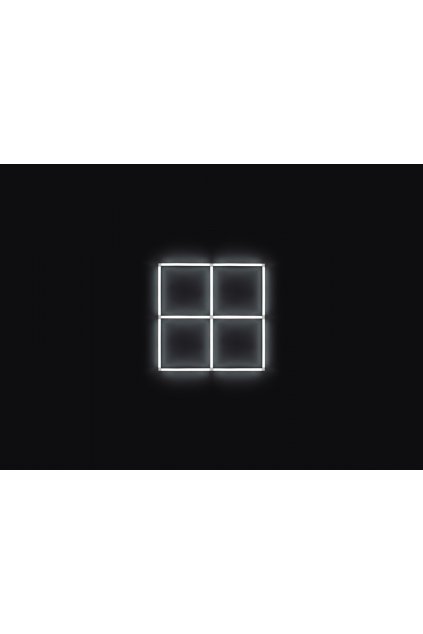 Kompletní LED čtyřhranné svítidlo bílé 6500 K, rozměr: 4 elementy 88 x 88 cm