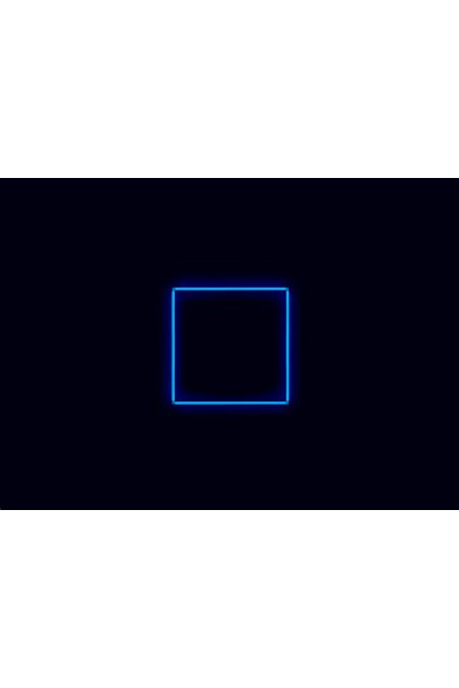 Kompletní LED čtyřhranné svítidlo modré, rozměr: 1 element 117 x 117 cm