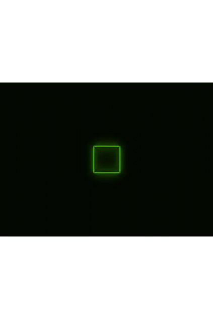 Kompletní LED čtyřhranné svítidlo zelené, rozměr: 1 element 44 x 44 cm