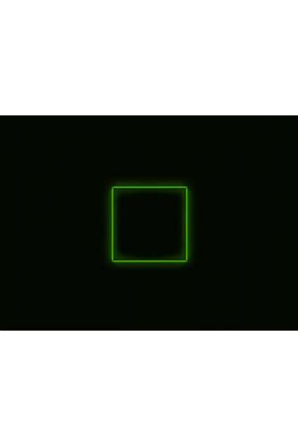 Kompletní LED čtyřhranné svítidlo zelené, rozměr: 1 element 117 x 117 cm