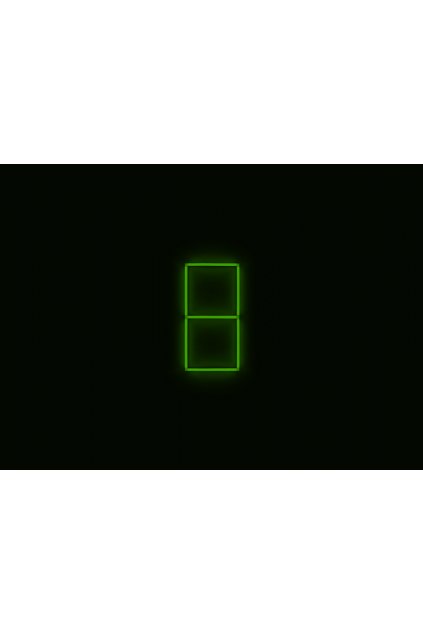 Kompletní LED čtyřhranné svítidlo zelené, rozměr: 2 elementy 44 x 88 cm