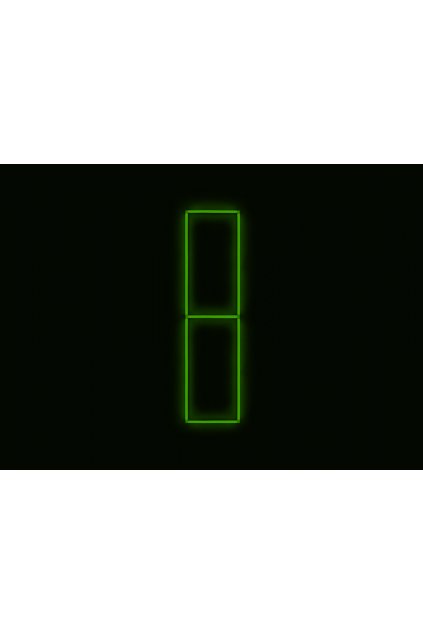 Kompletní LED čtyřhranné svítidlo zelené, rozměr: 2 elementy 44 x 234 cm
