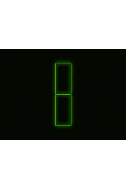 Kompletní LED čtyřhranné svítidlo zelené, rozměr 2 elementy 44 x 234 cm