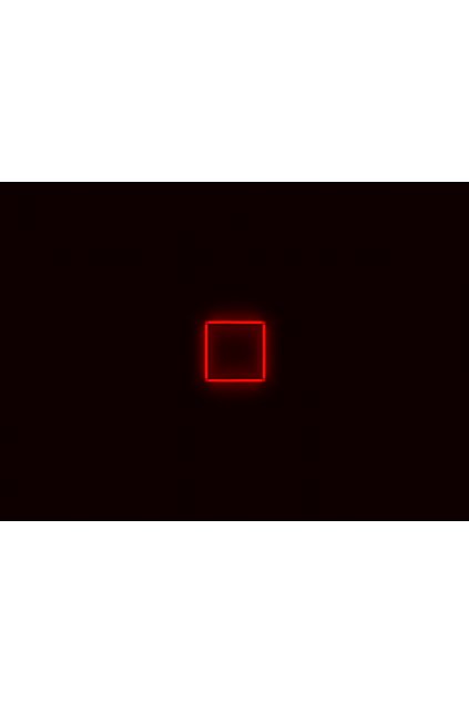 Kompletní LED čtyřhranné svítidlo červené, rozměr 1 element 44 x 44 cm