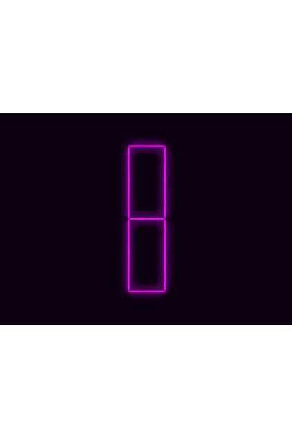 Kompletní LED čtyřhranné svítidlo růžové, rozměr 2 elementy 44 x 234 cm