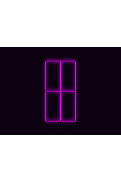 Kompletní LED čtyřhranné svítidlo růžové, rozměr 4 elementy 88 x 234 cm