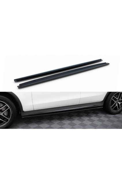 Maxton Design difuzory pod boční prahy ver.3 pro Mercedes GLC Coupe/C253 Facelift /AMG- Line, černý lesklý plast ABS