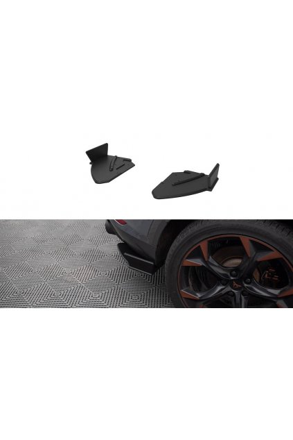 Maxton Design "Street Pro" boční difuzory pod zadní nárazník pro Cupra Formentor, plast ABS bez povrchové úpravy, s červenou linkou