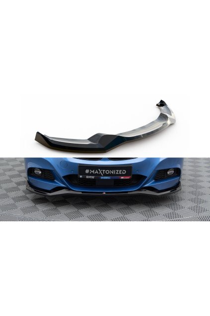 Maxton Design spoiler pod přední nárazník ver.2 pro BMW řada 3 GT F34, černý lesklý plast ABS, M-Pack