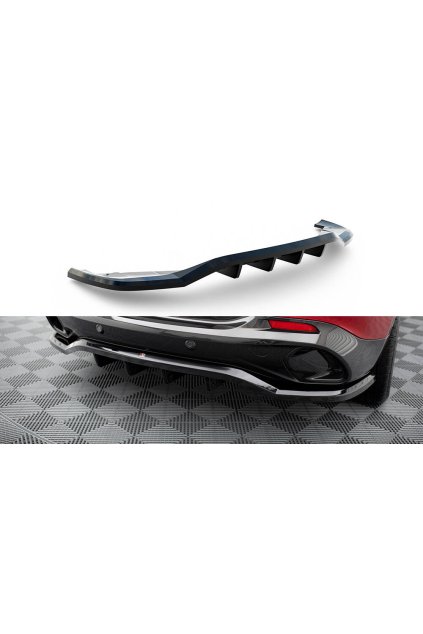 Maxton Design středový spoiler pod zadní nárazník s žebrováním pro Alfa Romeo Tonale Mk1, černý lesklý plast ABS