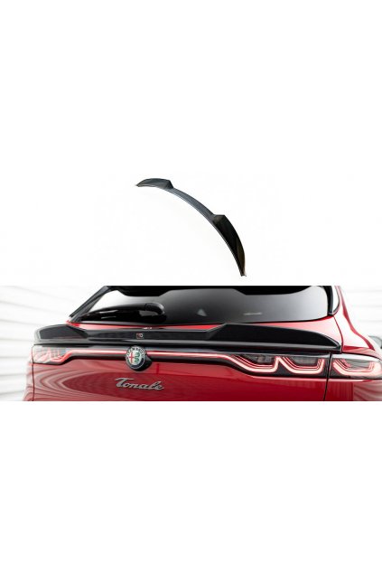 Maxton Design spodní prodloužení spoileru 3d pro Alfa Romeo Tonale Mk1, černý lesklý plast ABS