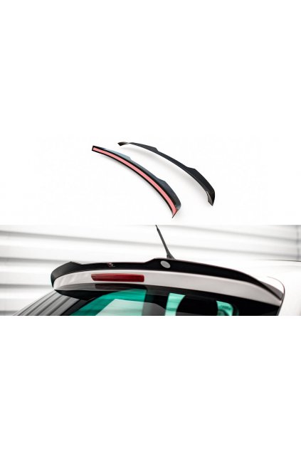 Maxton Design prodloužení spoileru pro Seat Ibiza FR Mk4 Facelift SC, černý lesklý plast ABS