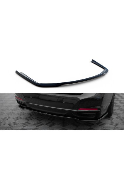 Maxton Design středový spoiler zadního nárazníku pro BMW řada 7 G11 Facelift Standard, černý lesklý plast ABS