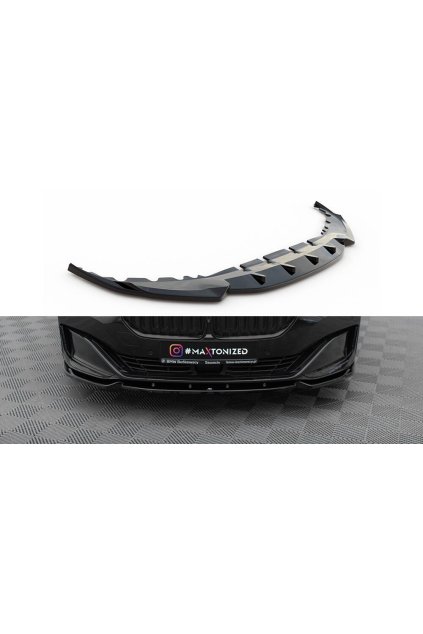 Maxton Design spoiler pod přední nárazník pro BMW řada 7 G11 Facelift Standard, černý lesklý plast ABS