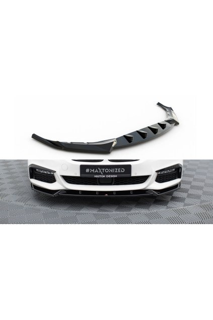 Maxton Design spoiler pod přední nárazník ver.4 pro BMW řada 5 G30, G31, černý lesklý plast ABS, M-pack