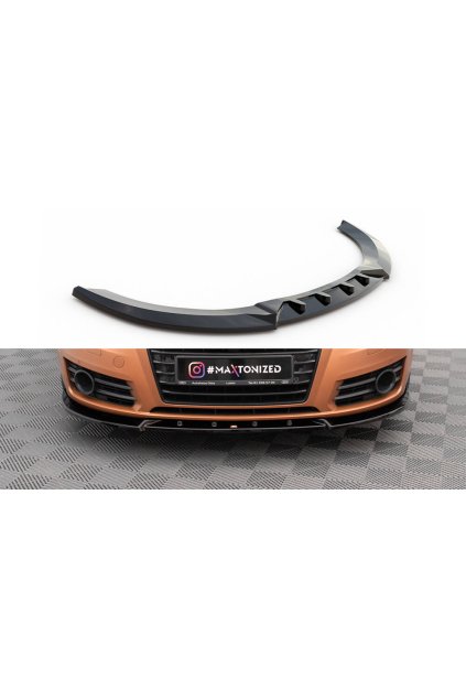 Maxton Design spoiler pod přední nárazník ver.2 pro Audi A7 C7, černý lesklý plast ABS