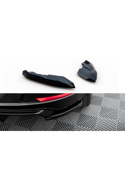 Maxton Design boční difuzory pod zadní nárazník ver.2 pro Seat Leon Mk3 Facelift, černý lesklý plast ABS