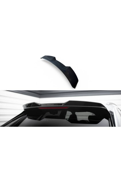 Maxton Design horní prodloužení spoileru 3d pro Audi Q8 Mk 1, černý lesklý plast ABS, S-Line