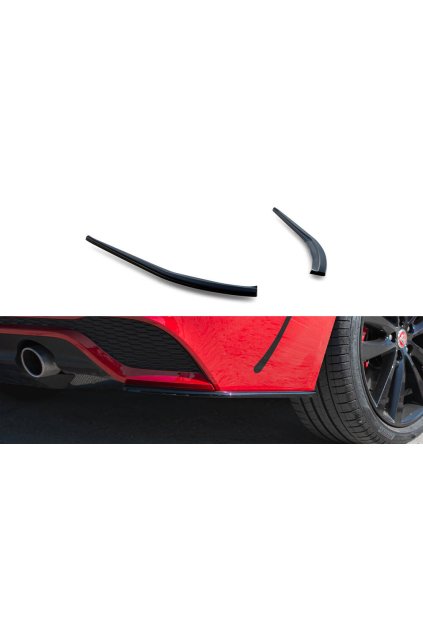 Maxton Design boční difuzory pod zadní nárazník pro Jaguar XE Mk1 Facelift X760 R-Dynamic, černý lesklý plast ABS