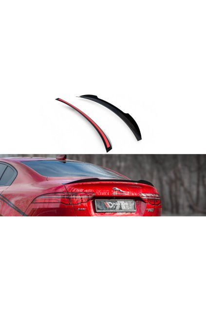 Maxton Design prodloužení spoileru pro Jaguar XE Mk1 Facelift X760 R-Dynamic, černý lesklý plast ABS