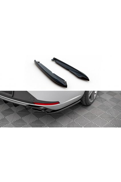 Maxton Design boční difuzory pod zadní nárazník ver.2 pro Seat Leon Cupra Mk3, černý lesklý plast ABS, Sportstourer