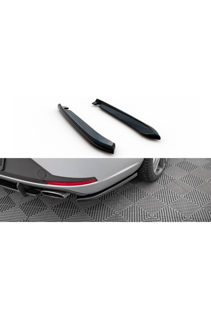 Maxton Design boční difuzory pod zadní nárazník ver.1 pro Seat Leon Cupra Mk3, černý lesklý plast ABS, Sportstourer