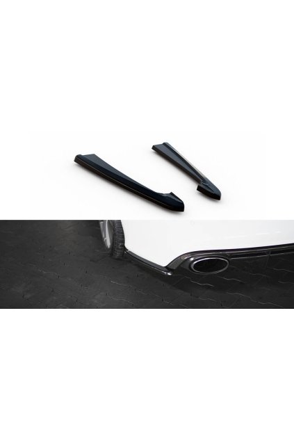 Maxton Design boční difuzory pod zadní nárazník ver.2 pro Audi RS7 C7 FL, černý lesklý plast ABS