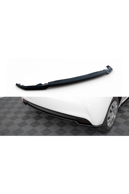 Maxton Design středový spoiler zadního nárazníku pro Toyota Yaris Mk3 Facelift, černý lesklý plast ABS