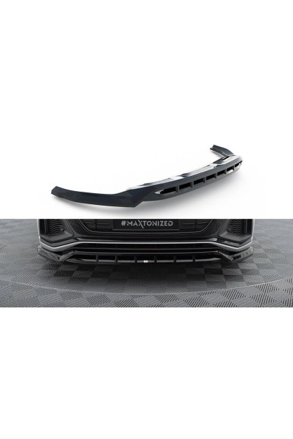Maxton Design spoiler pod přední nárazník ver.2 pro Audi SQ8 Mk 1, černý lesklý plast ABS